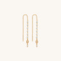 Flowing Frequency Aquamarine Evil Eye Earrings 1