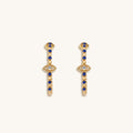 Truth Seeker - Evil Eye Lapis Hoop Earrings 1