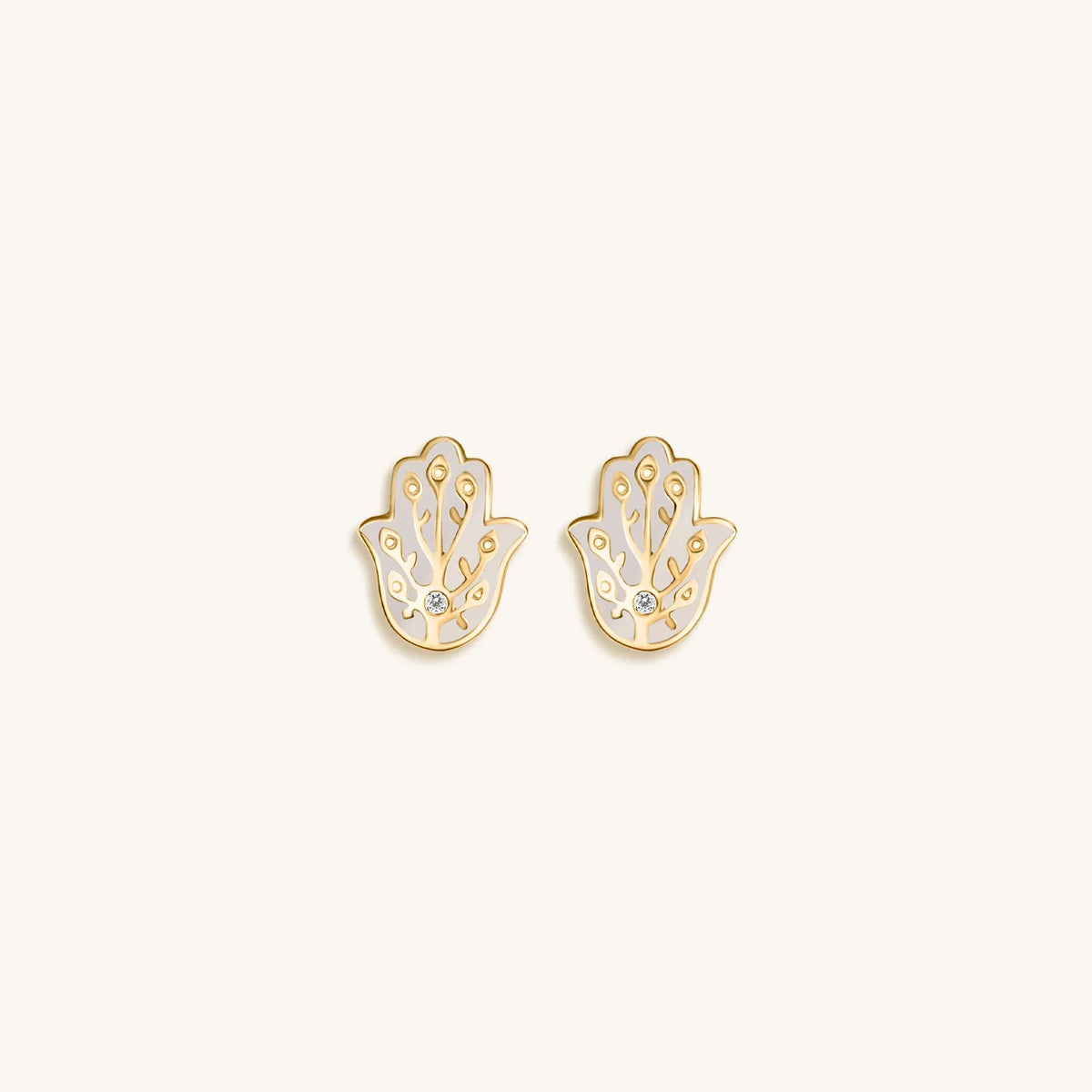Ward off Malice Hamsa Stud Earrings