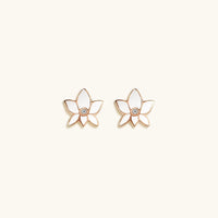 Lush Virtue Lotus Flower Stud Earrings