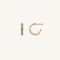 Serene Sensations Turquoise Gold Hoop Earrings 3
