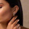 Serene Sensations Turquoise Gold Hoop Earrings 2