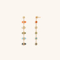 Rainbow of Hope Multi Stone Pointer Chakra Drop Earrings 3