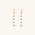 Rainbow of Hope - Multi Stone Pointer Chakra Drop Earrings 6