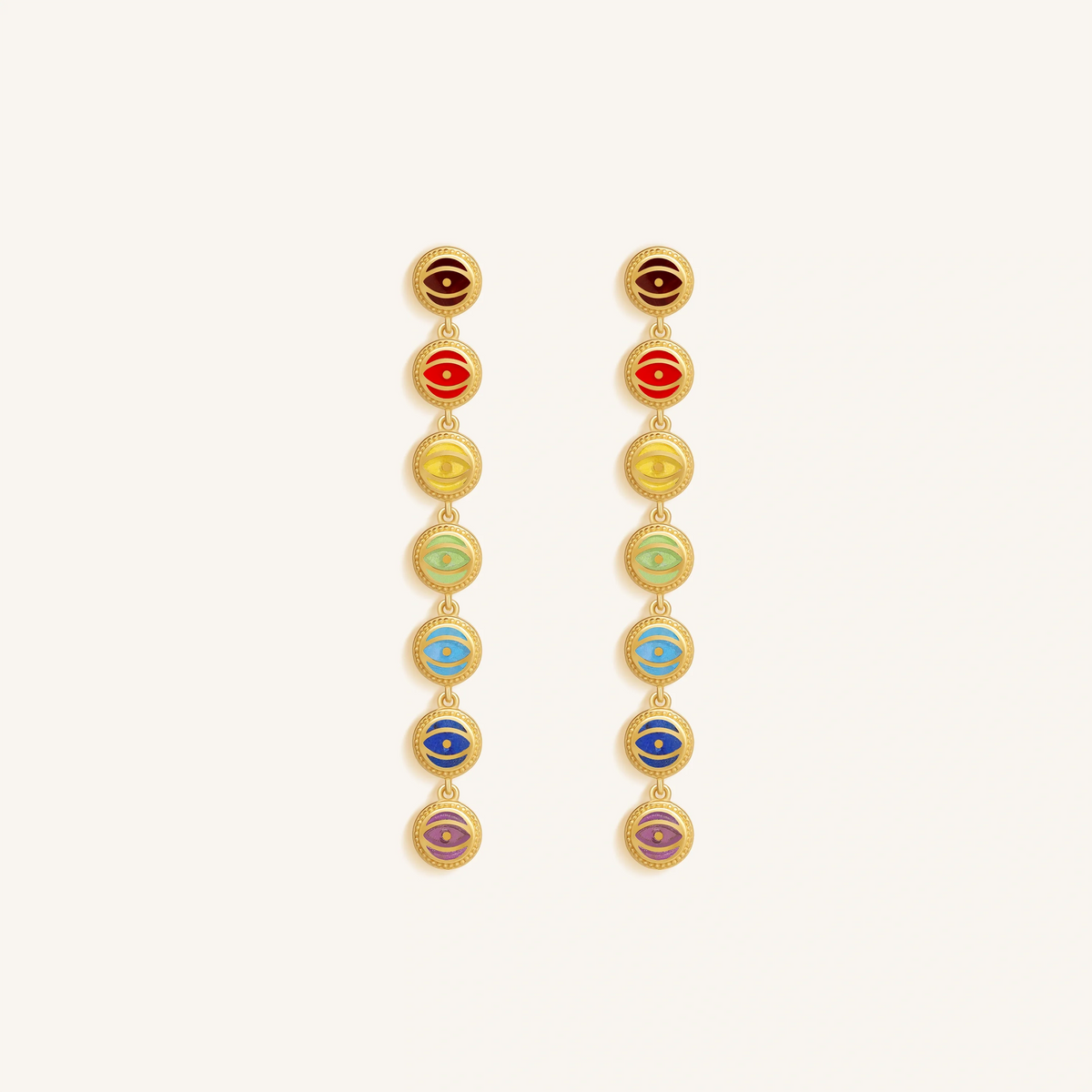 Celestial Chakra Evil Eye Multi-Stone Earrings