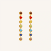 Celestial Chakra Evil Eye Multi-Stone Earrings