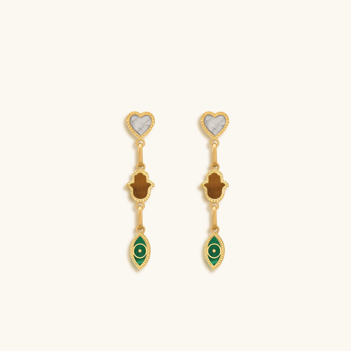 Heart’s Desire Multi-Symbol & Multi-Stone Earrings