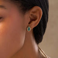 Humble Bliss Hamsa Malachite Earrings 2