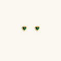 Spiritual Abundance Malachite Heart Earrings 1