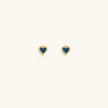 Loving Vibes Lab Blue Opal Heart Earrings 1