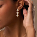 Triple Blessings Evil Eye Mother of Pearl Earrings 2