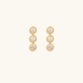 Triple Blessings Evil Eye Mother of Pearl Earrings 1