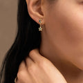 Celestial Vibrations Apatite & Amazonite Moon & Star Gold Earrings 2