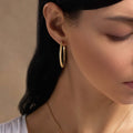 Graceful Strength Turquoise Gold Hoop Earrings 4
