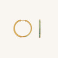 Graceful Strength Turquoise Gold Hoop Earrings 5