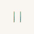 Graceful Strength Turquoise Gold Hoop Earrings 1