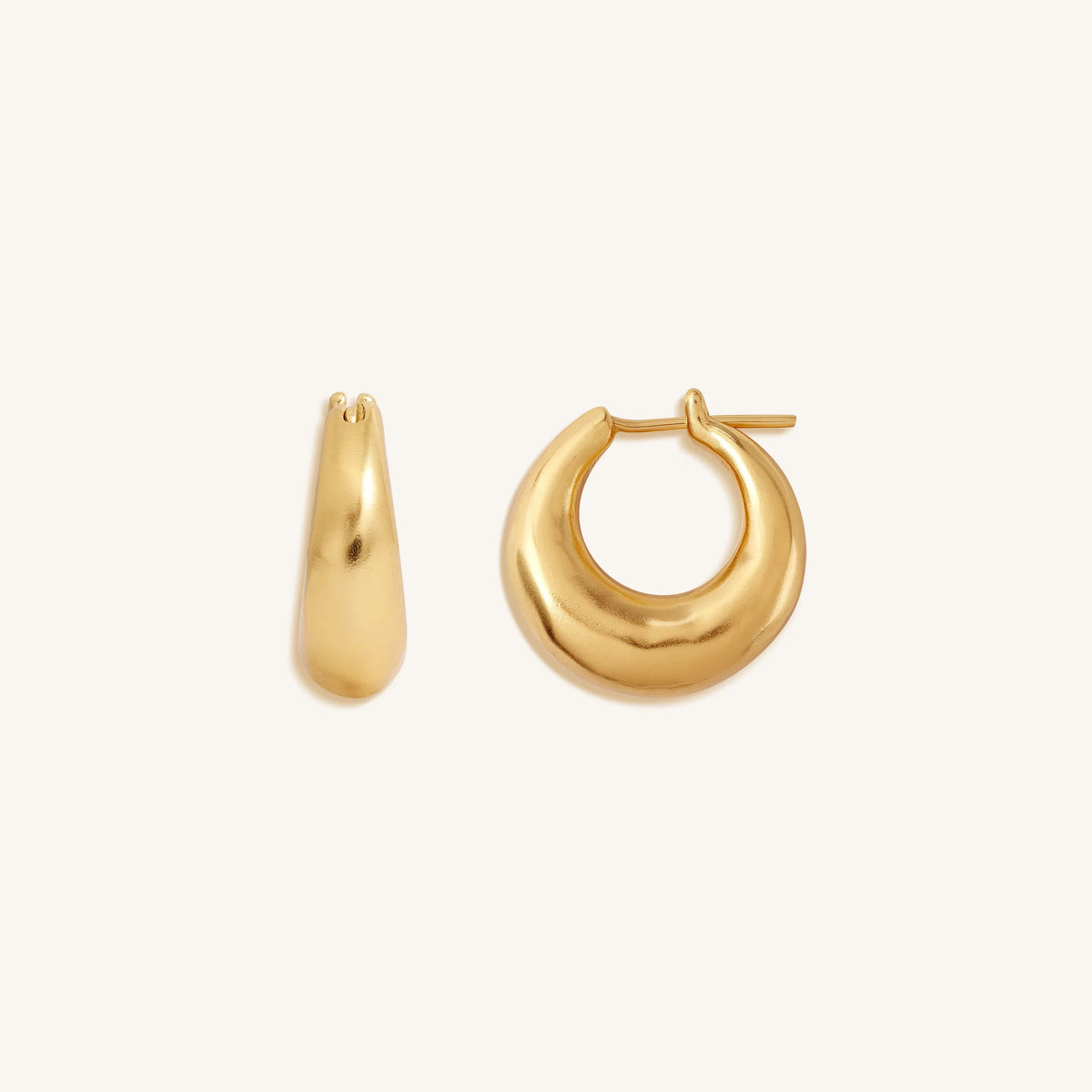 Solstice Gleam Gold Hoops