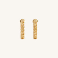 Infinite Golden Flow Hoop Earrings
