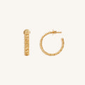 Infinite Golden Flow Hoop Earrings 3