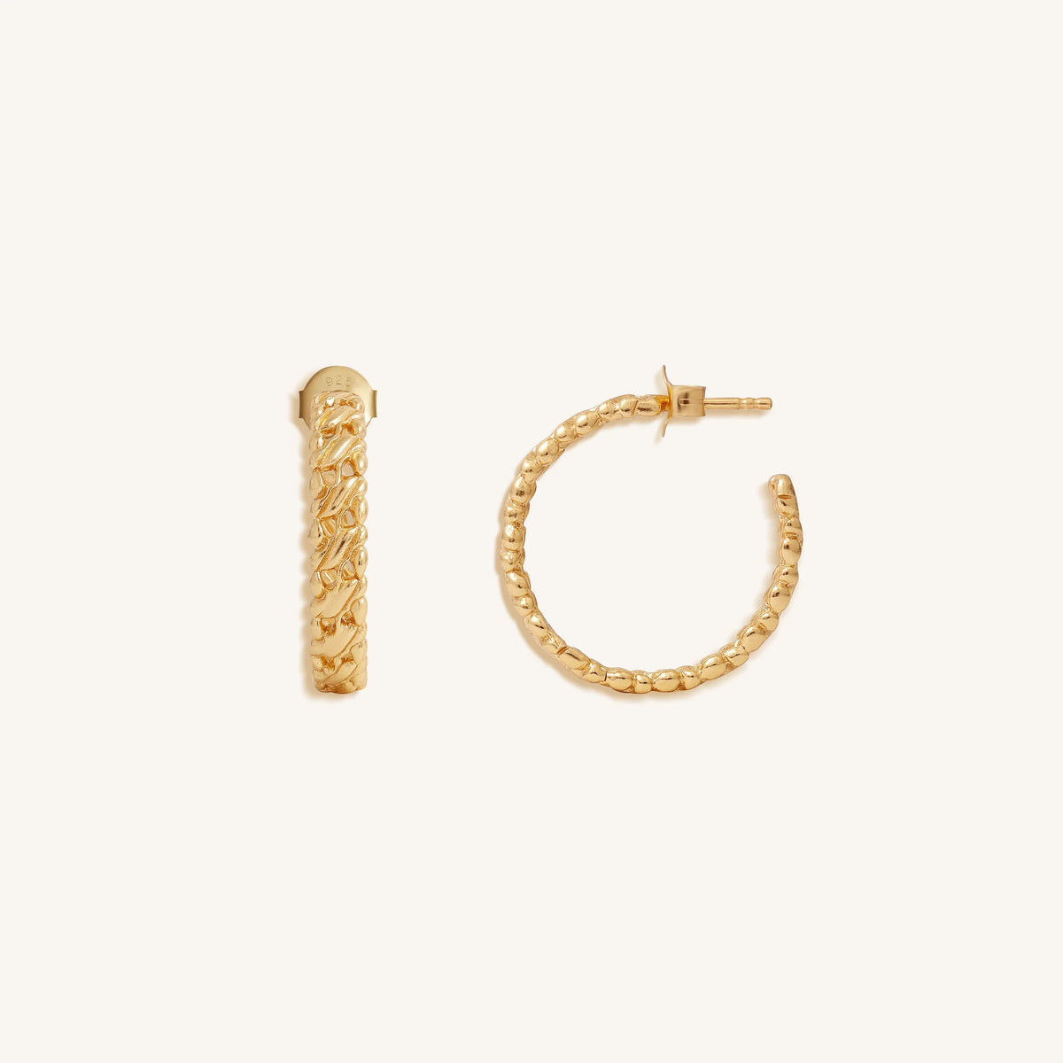 Infinite Golden Flow Hoop Earrings