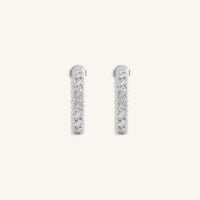 Infinite Energy Silver Hoop Earrings