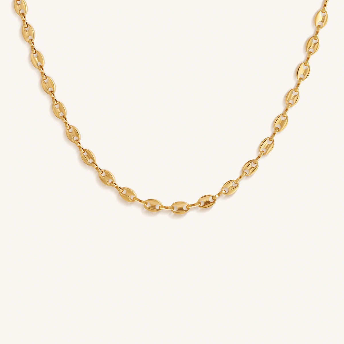 Golden Radiance Mariner-Link Chain Necklace