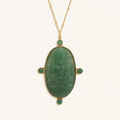 Constant Blessings Aventurine and Jade Pendant Necklace 1