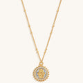 Precious Protection Gold Plated Hamsa Medallion Necklace 3