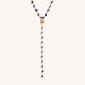 Whisper of Truth - Evil Eye Lapis Lazuli Rosary Necklace - Image 1