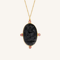 Peaceful Radiance Buddha Onyx & Tourmaline Necklace 1