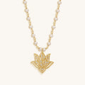 Renewed Intuition Lotus Pearl Necklace 3