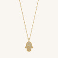Inspired Action Gold Evil Eye & Hamsa Hand Necklace 3