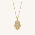 Inspired Action Gold Evil Eye & Hamsa Hand Necklace 6