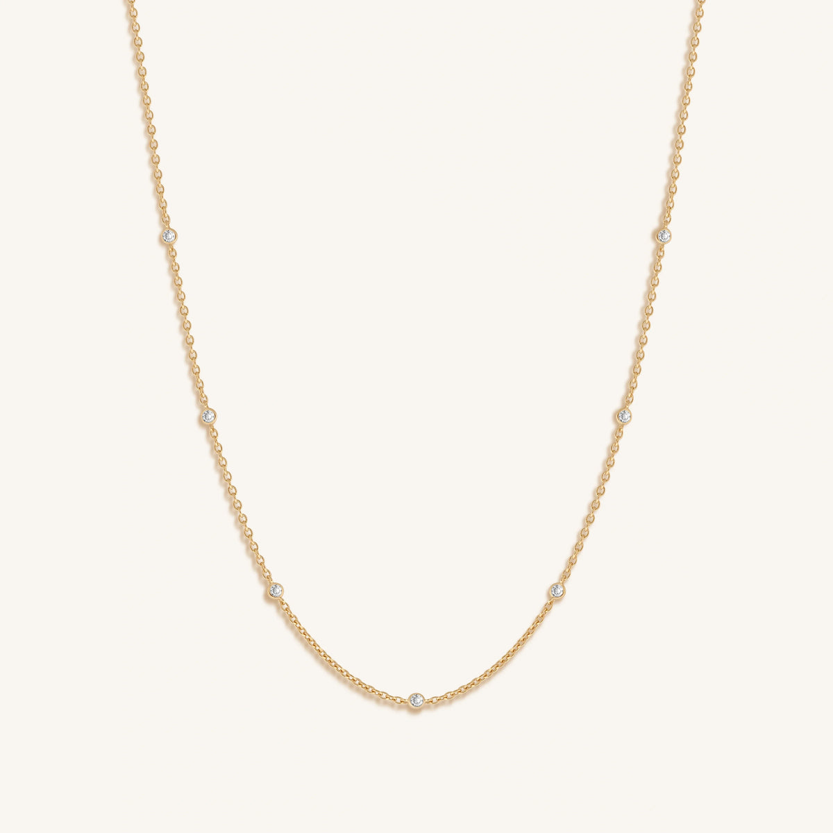 Starry Skies CZ Crystal Gold Necklace