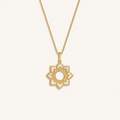 Serene Bloom Lotus Harmony Mother of Pearl Necklace 1