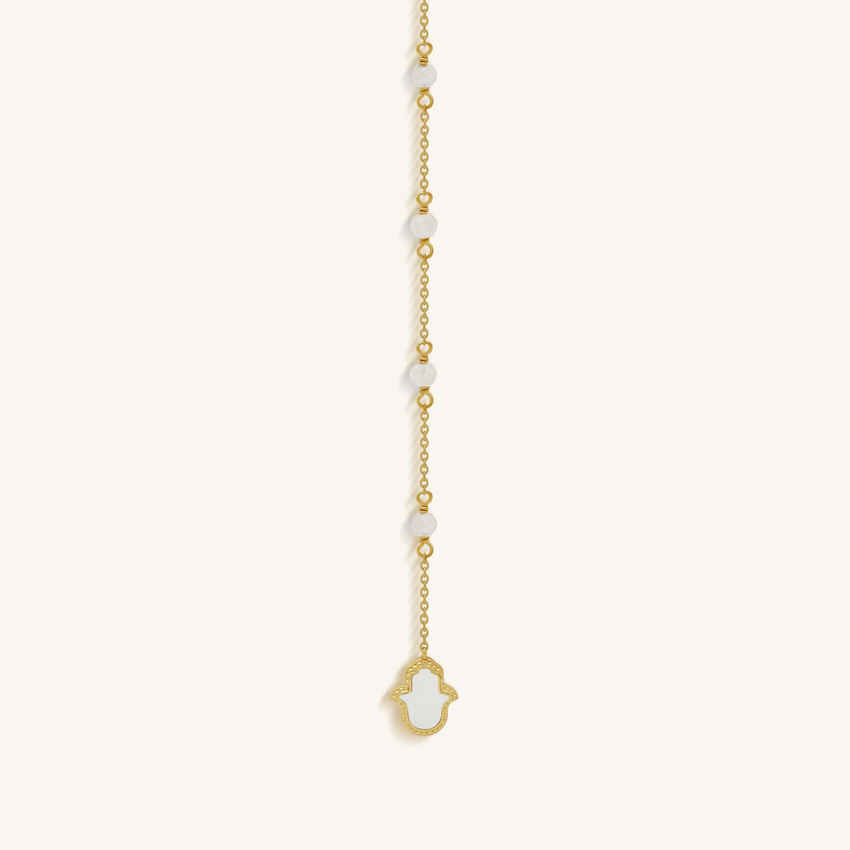 Fresh Ambition Moonstone Evil Eye & Hamsa Gold Necklace