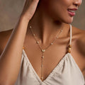 Intuition & Grace Rainbow Moonstone & Pearl Butterfly Gold Necklace 2