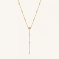 Intuition & Grace Rainbow Moonstone & Pearl Butterfly Gold Necklace 1