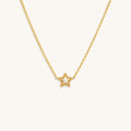 Inner Strength Rainbow Moonstone & Pearl Star Gold Necklace 1