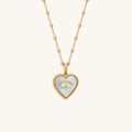 Nurturing Energy Mother of Pearl Heart Necklace 1