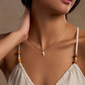 Lightness of Being Moonstone Angel Wing Gold Necklace 2