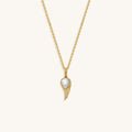 Lightness of Being Moonstone Angel Wing Gold Necklace 1