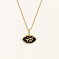 Sacred Gaze Eye of Horus Gold Necklace