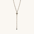 Unwavering Faith Cross Hematite Rosary Necklace 1