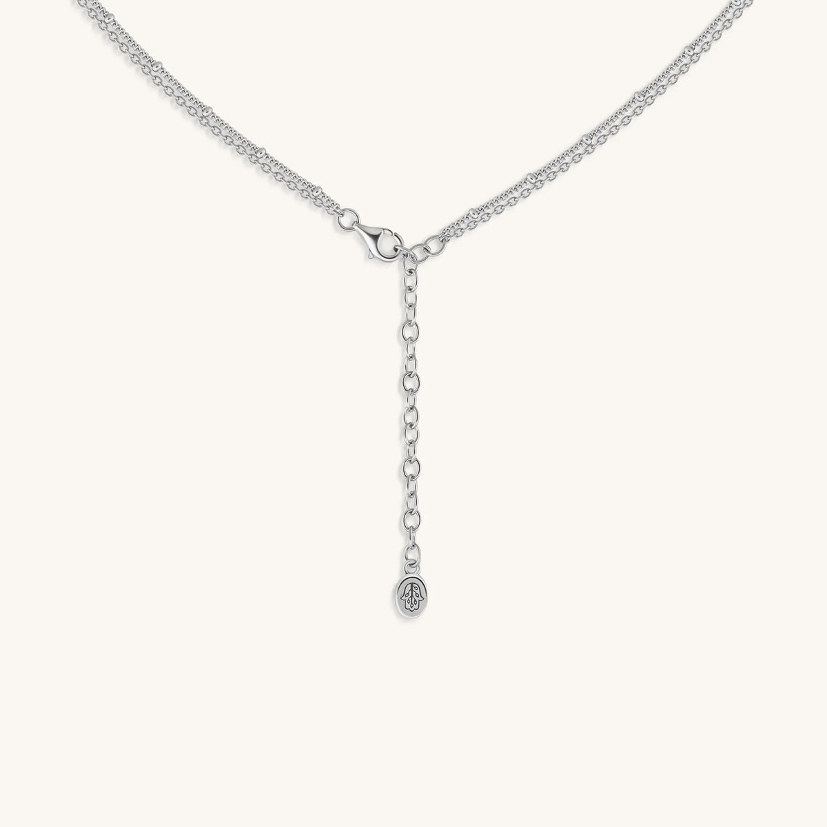 Protected in Faith - Silver Hamsa Star of David Necklace