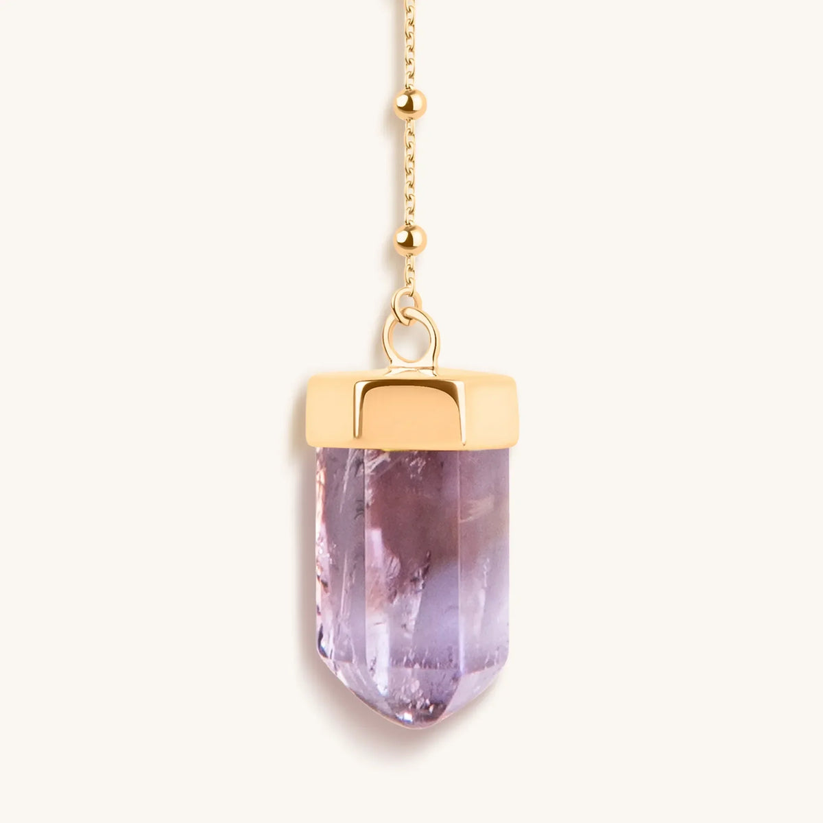Soothing Remedy Gold Amethyst Evil Eye Double Pointer Necklace