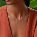 Spiritual Connection Diamond Cut Silver Necklace 2