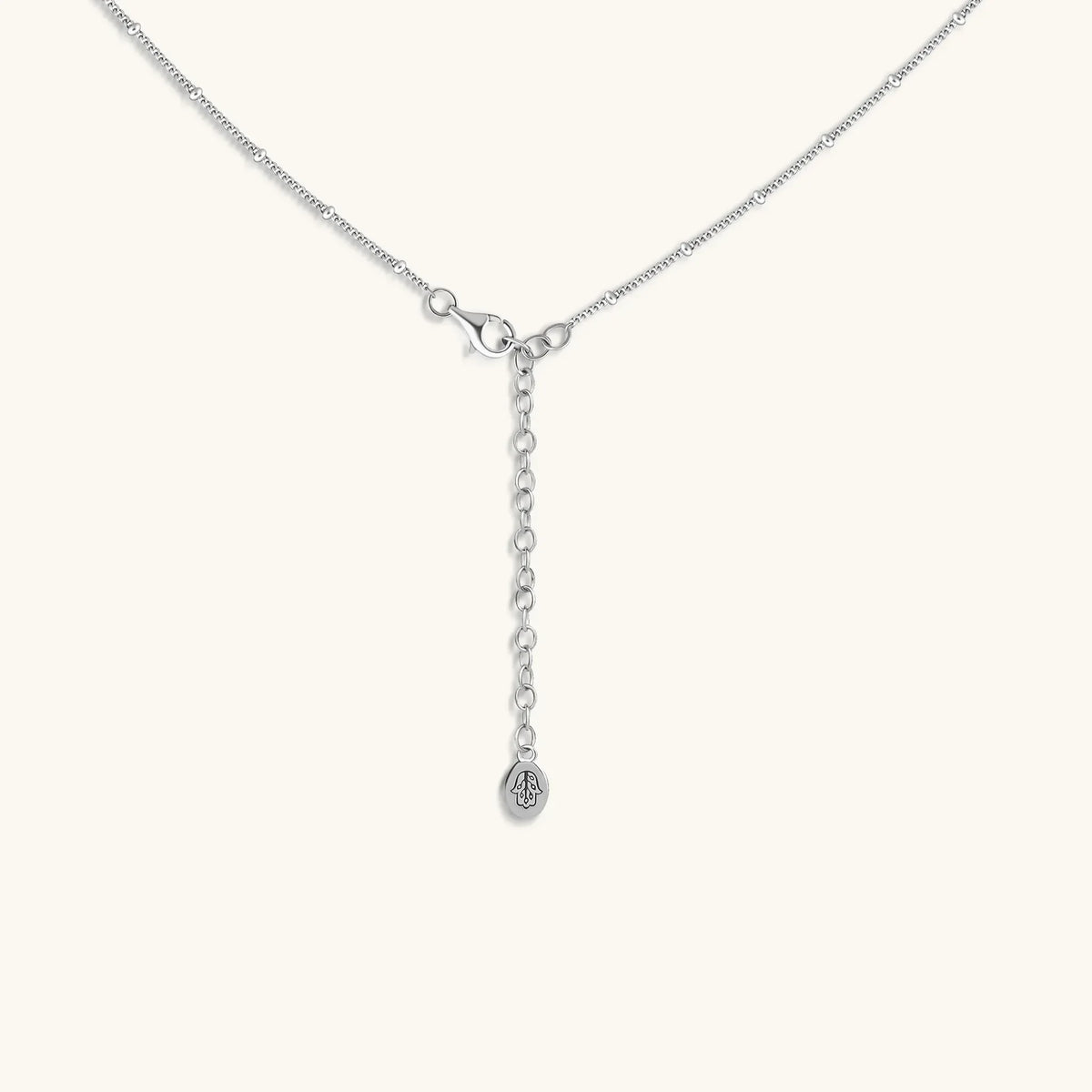 Spiritual Connection Diamond Cut Silver Necklace