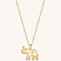 Infinite Wisdom Gold Plated Elephant Pendant Necklace 4