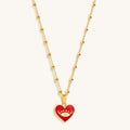 Steadfast Loyalty Evil Eye Diamond Heart Charm Necklace 3